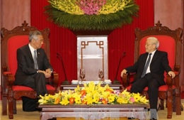 Tổng Bí thư tiếp Thủ tướng Singapore Lý Hiển Long 